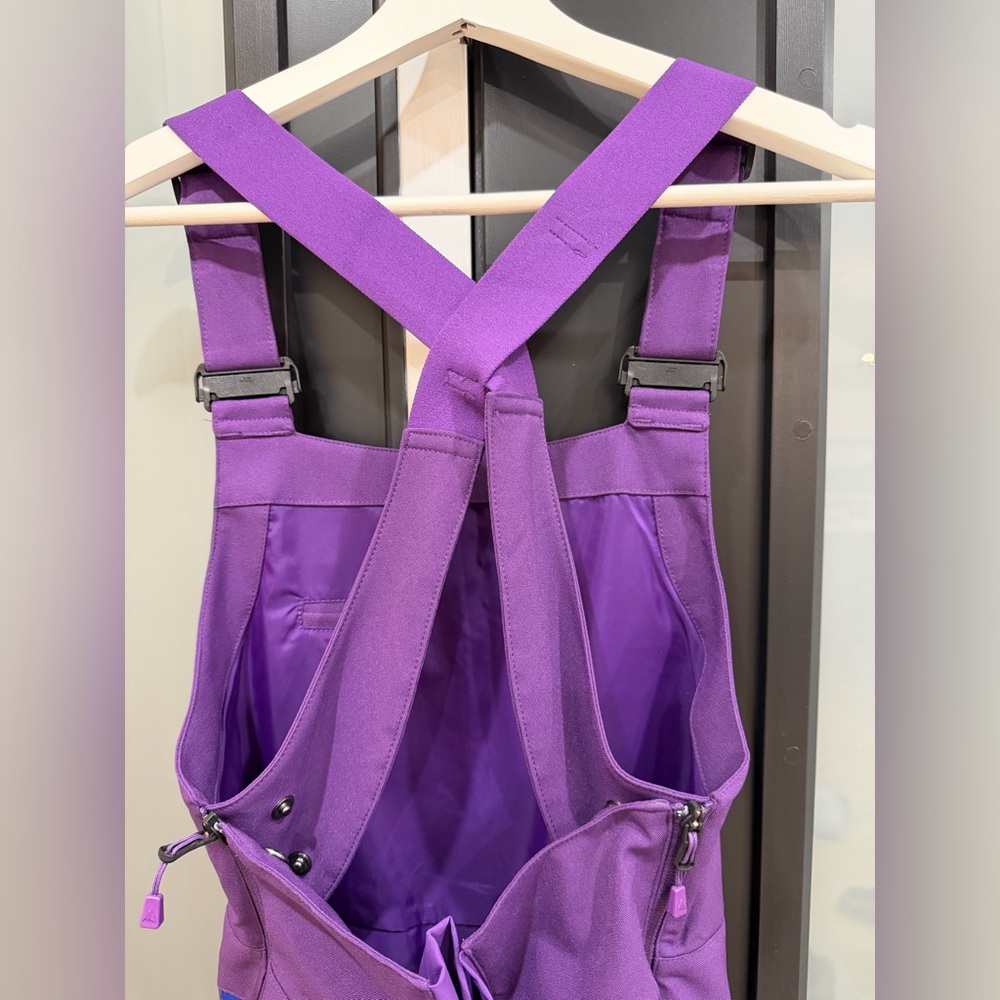 WOMEN'S BURTON AVALON BIB PANTS SIZE SMALL PURPLE - Picture 2 of 11
